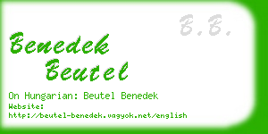 benedek beutel business card
